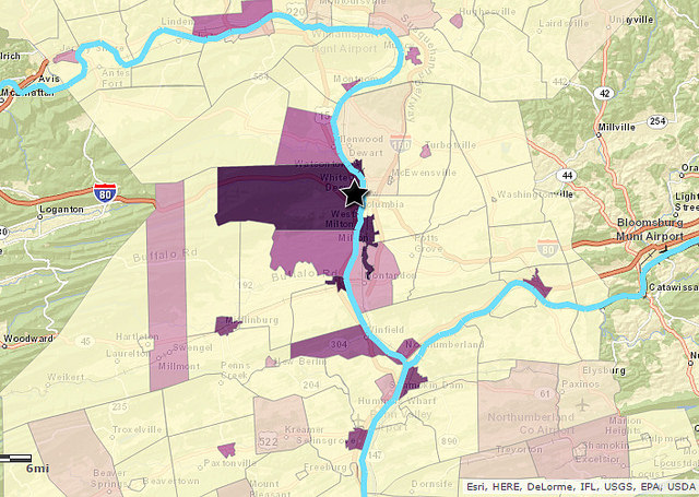 Using GIS to examine peoples’ attitudes towards environmental issues in central PA