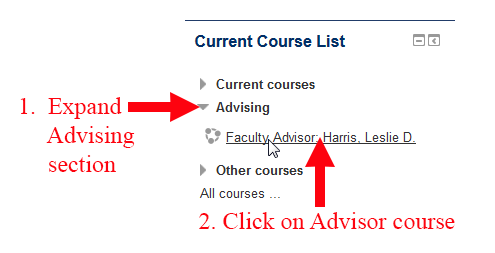 Advisor Course Link
