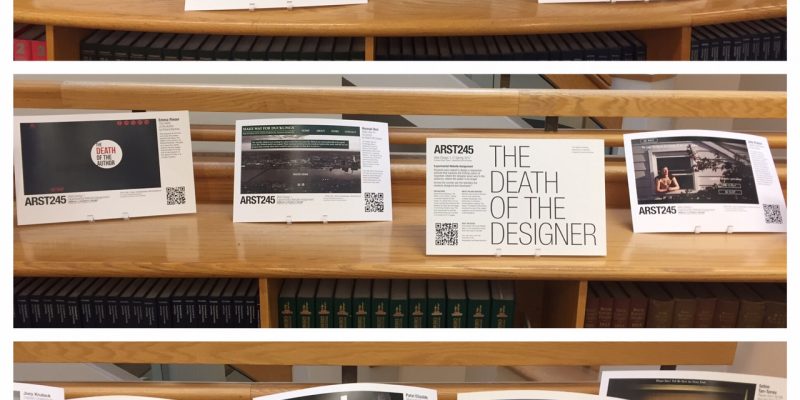 ARST 245 (Spring 2017) students present their work in Library Lab
