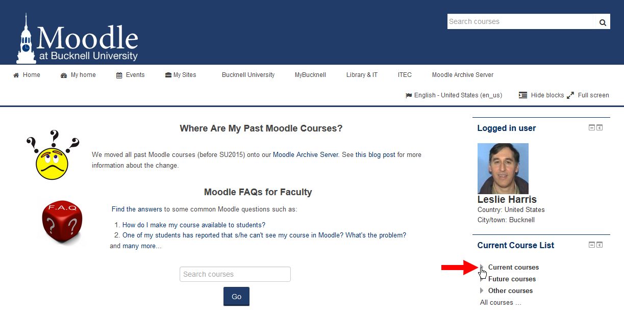 How Do I Find My Current Moodle Courses?